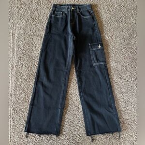 Black cargo jeans